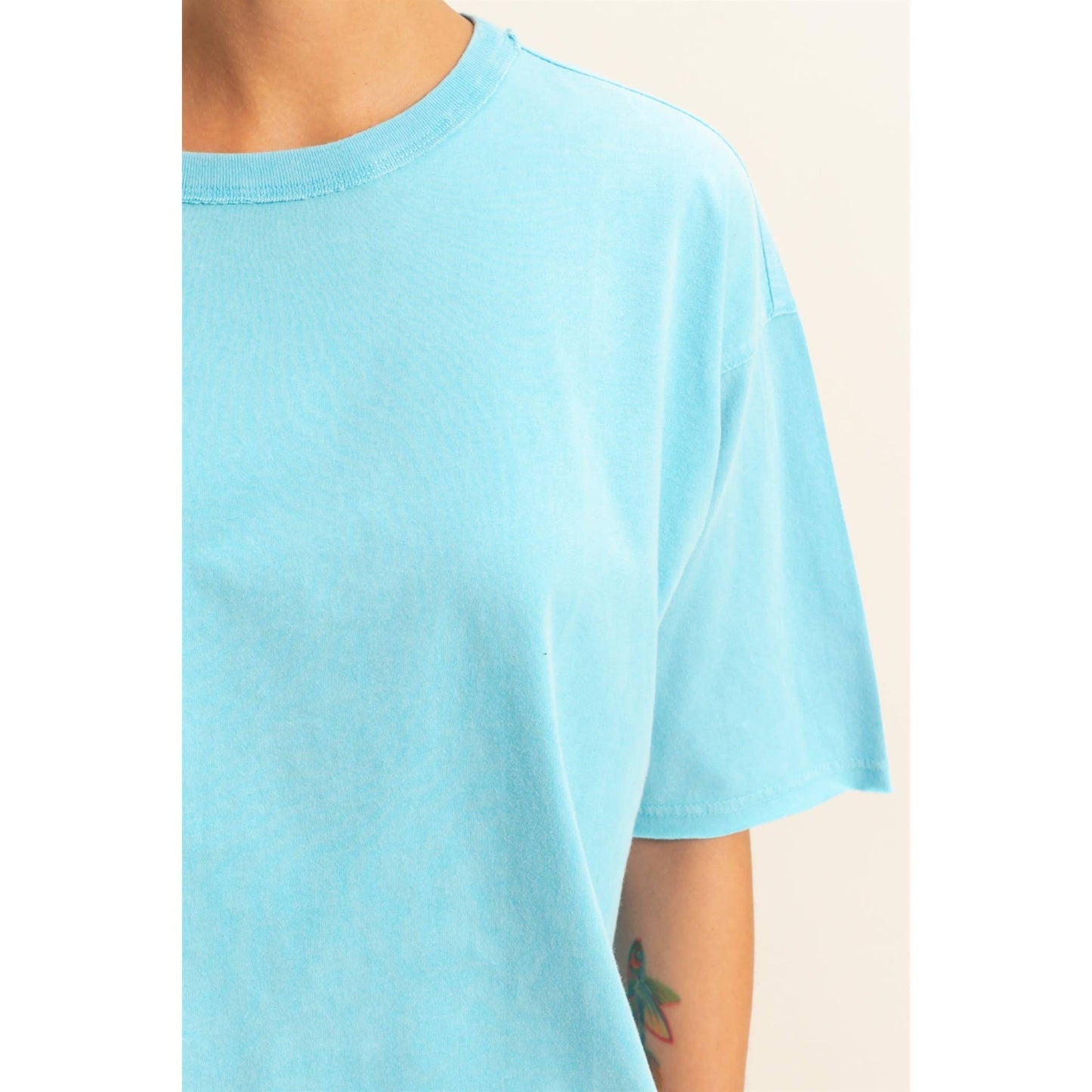 Morgan Tee- Dusty Indigo