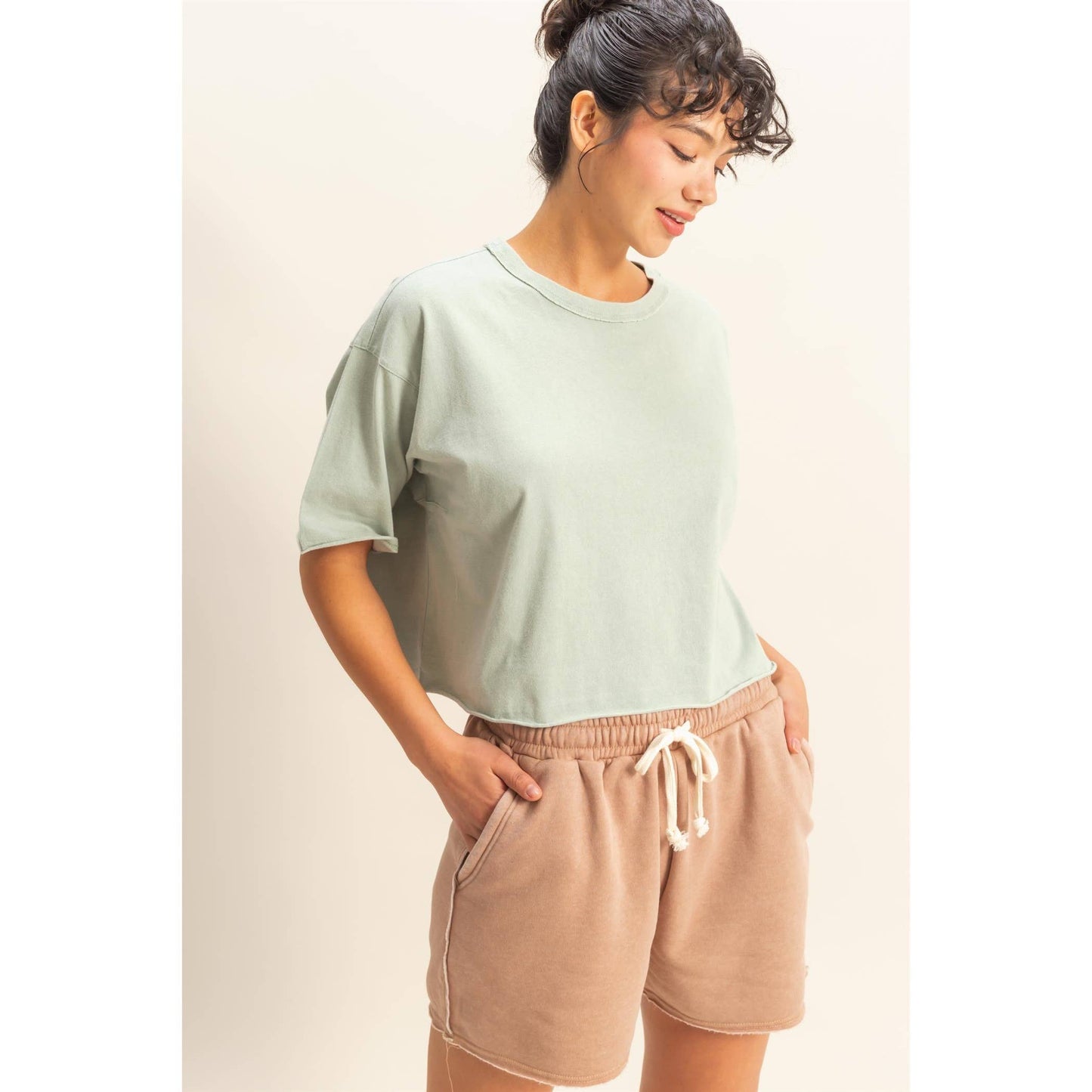 Morgan Tee- Dusty Indigo