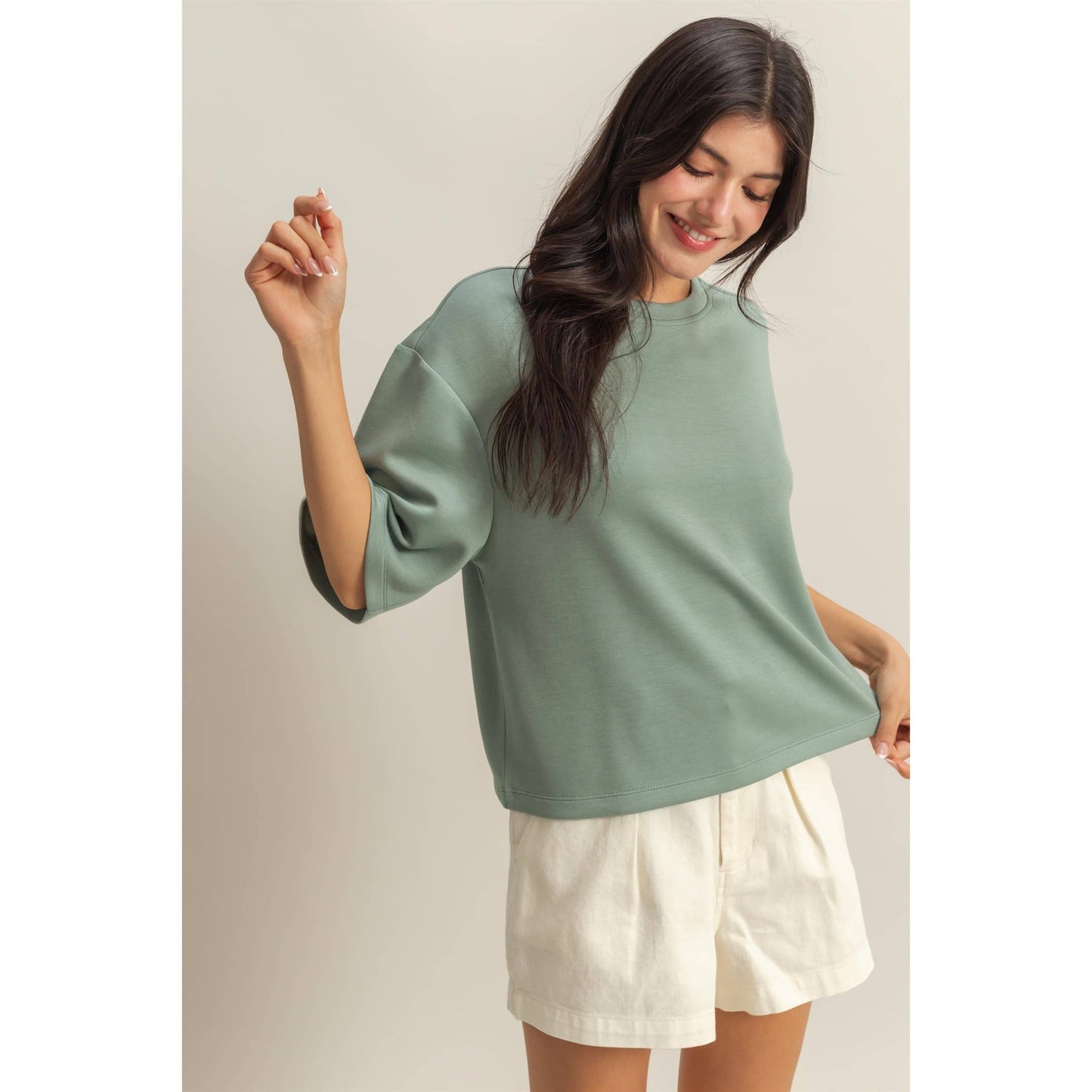 Avery Top- Gray