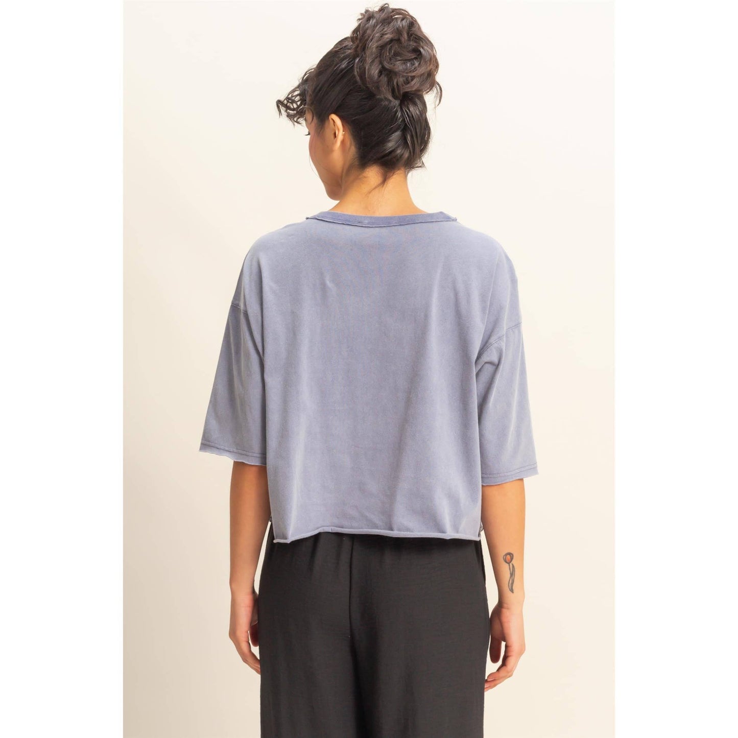 Morgan Tee- Dusty Indigo