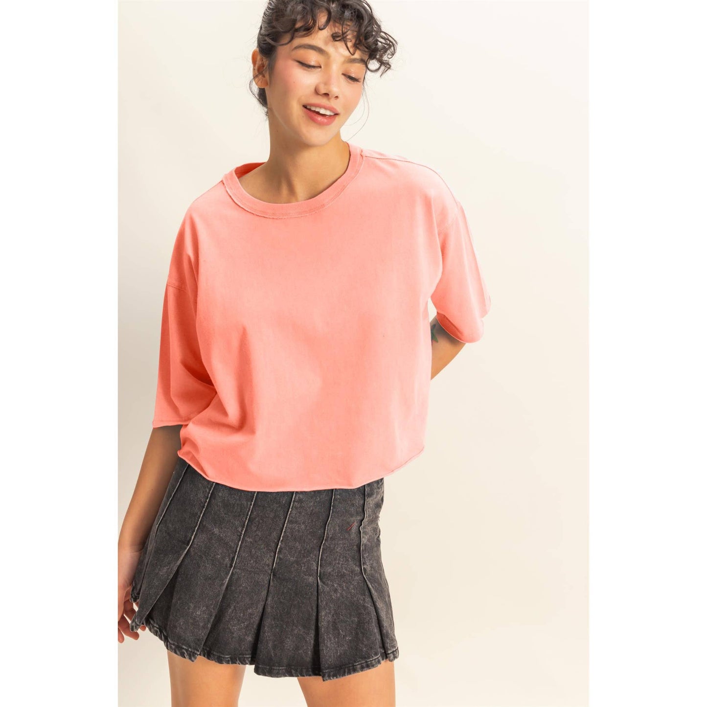 Morgan Tee- Dusty Indigo