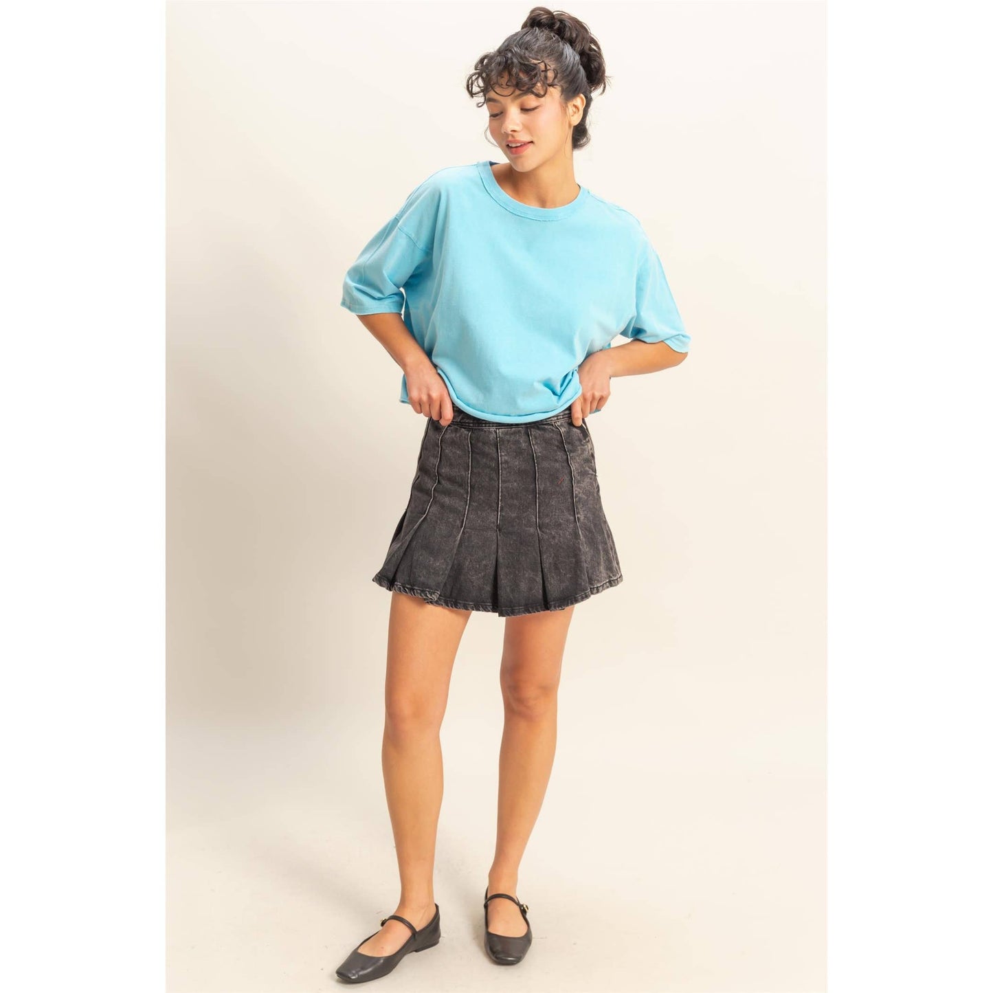Morgan Tee- Dusty Indigo