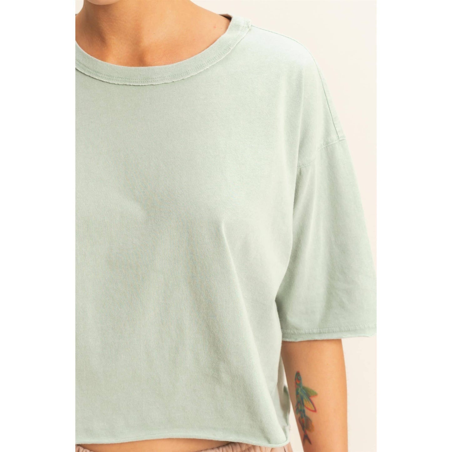 Morgan Tee- Dusty Indigo