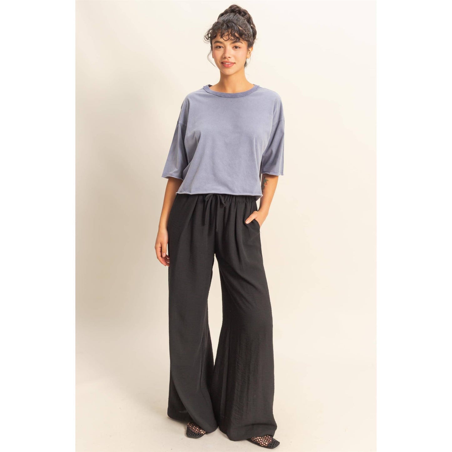 Morgan Tee- Dusty Indigo