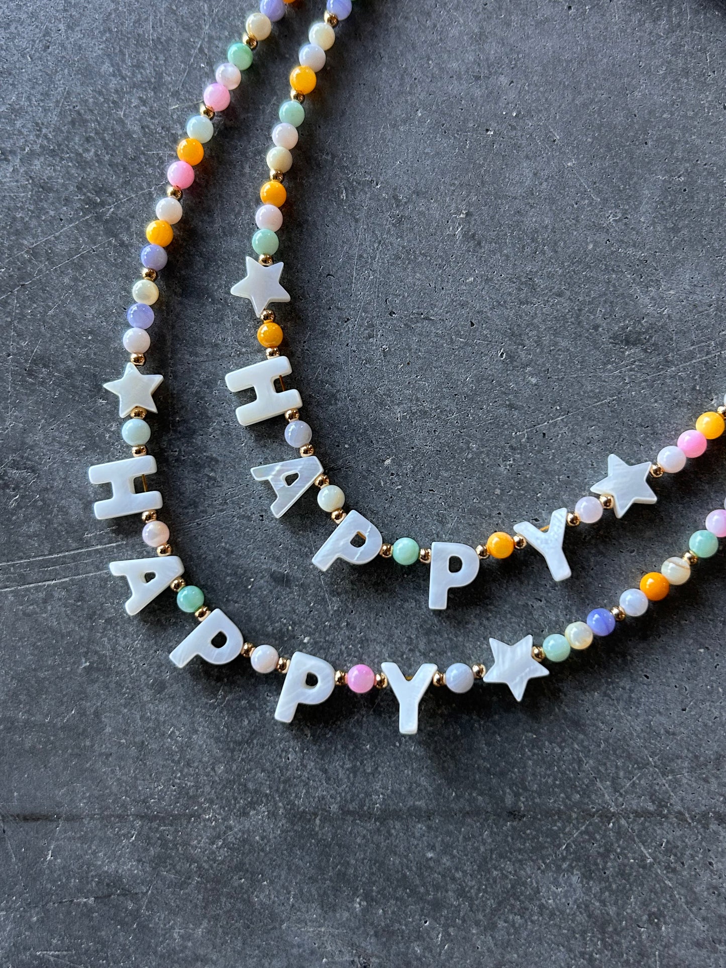Bonne Mere HAPPY Beaded Necklace - Child Size