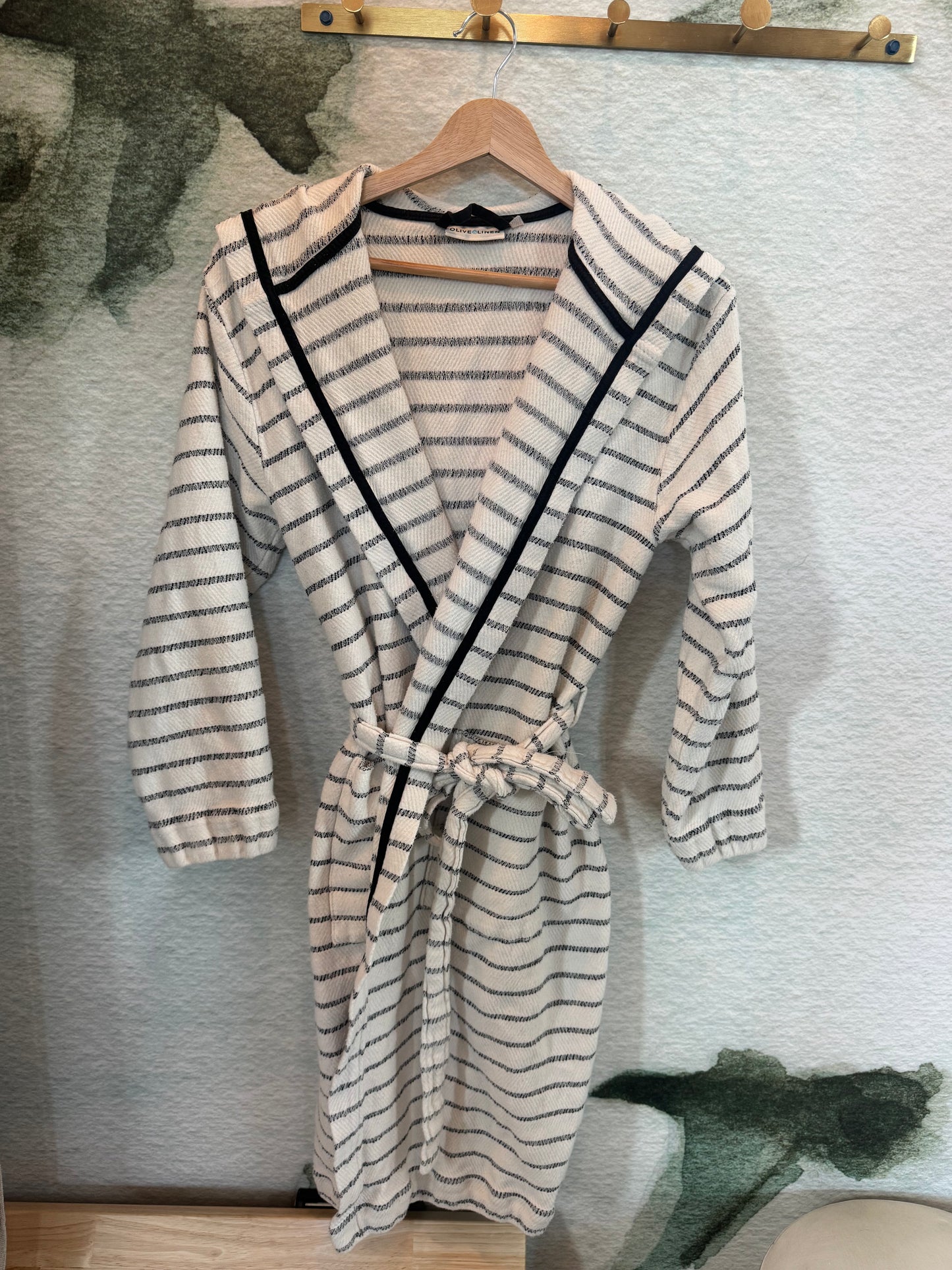 Preloved Olive&linen bathrobe