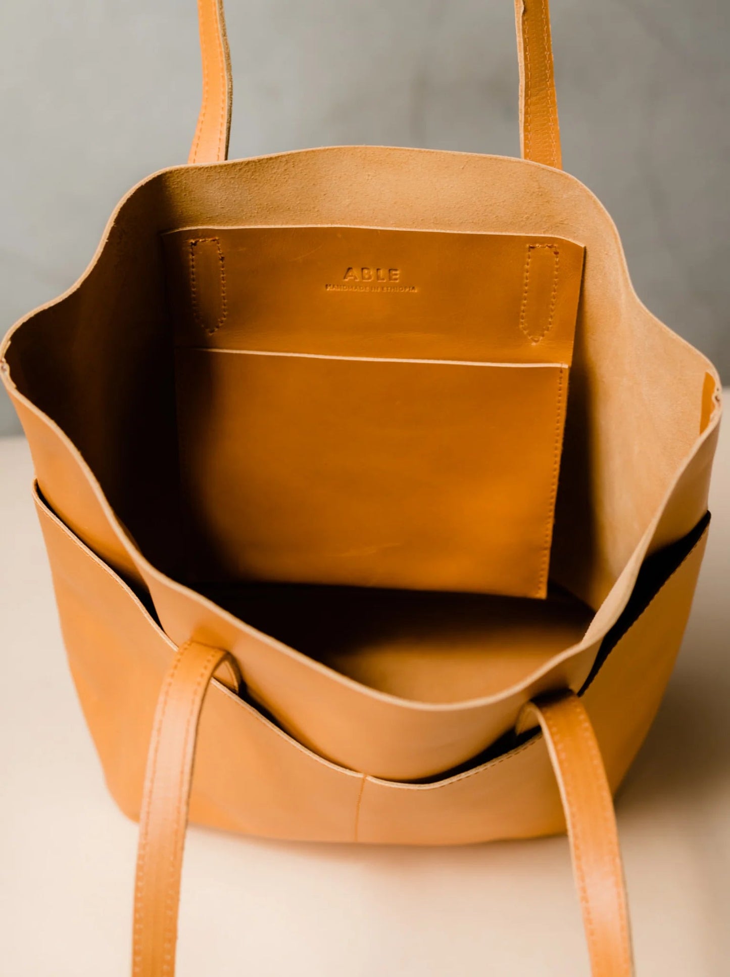 ABLE Selam Magazine Tote - Cognac - SPARROW