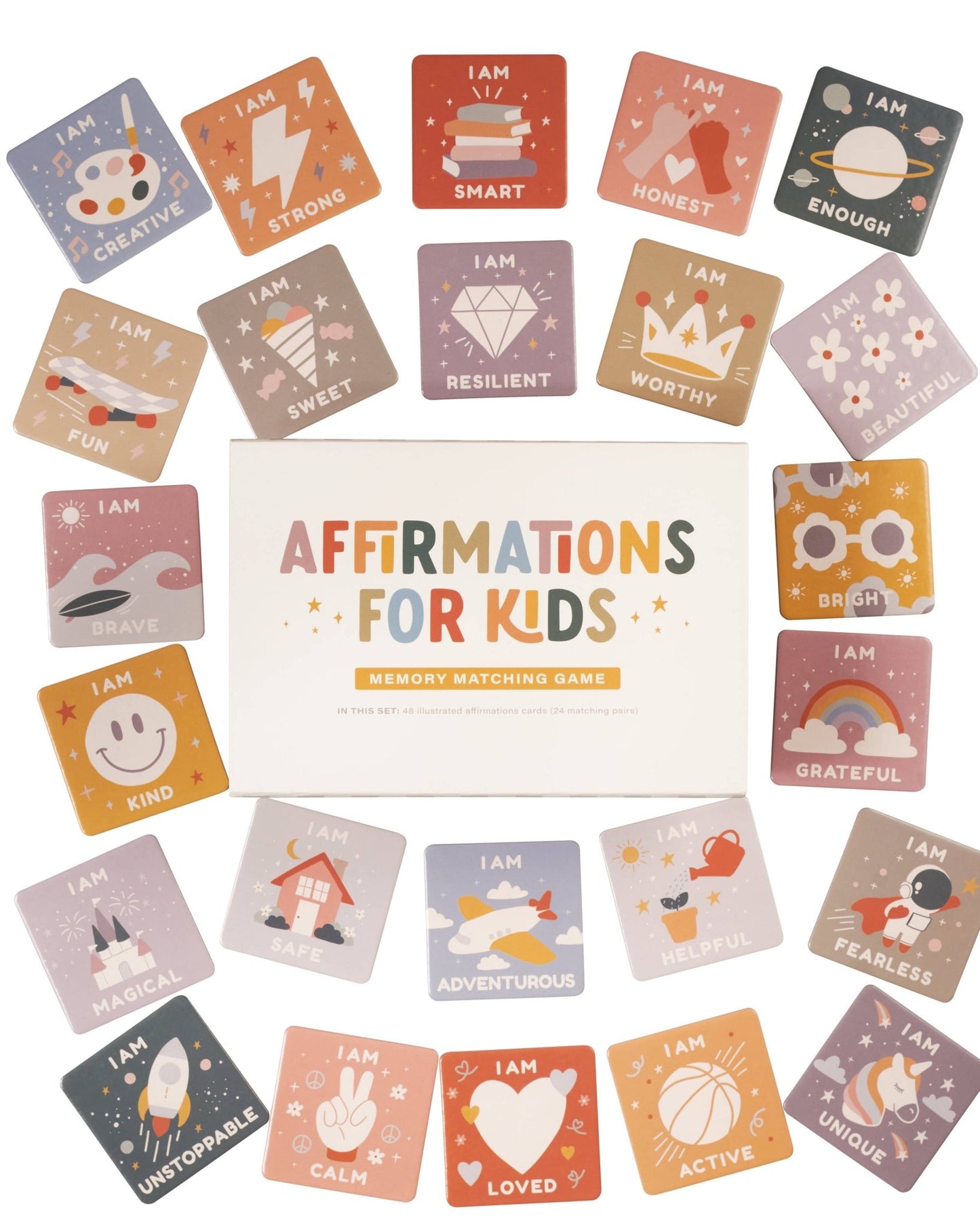 Affirmations for Kids Memory Matching Game - SPARROW