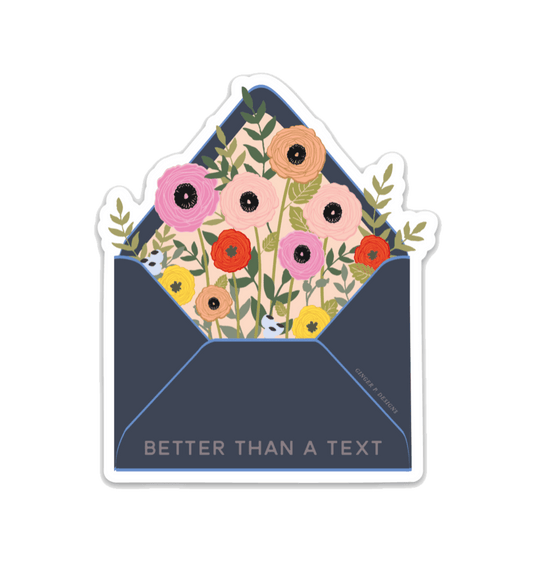 Better Than A Text Vinyl Sticker - SPARROW