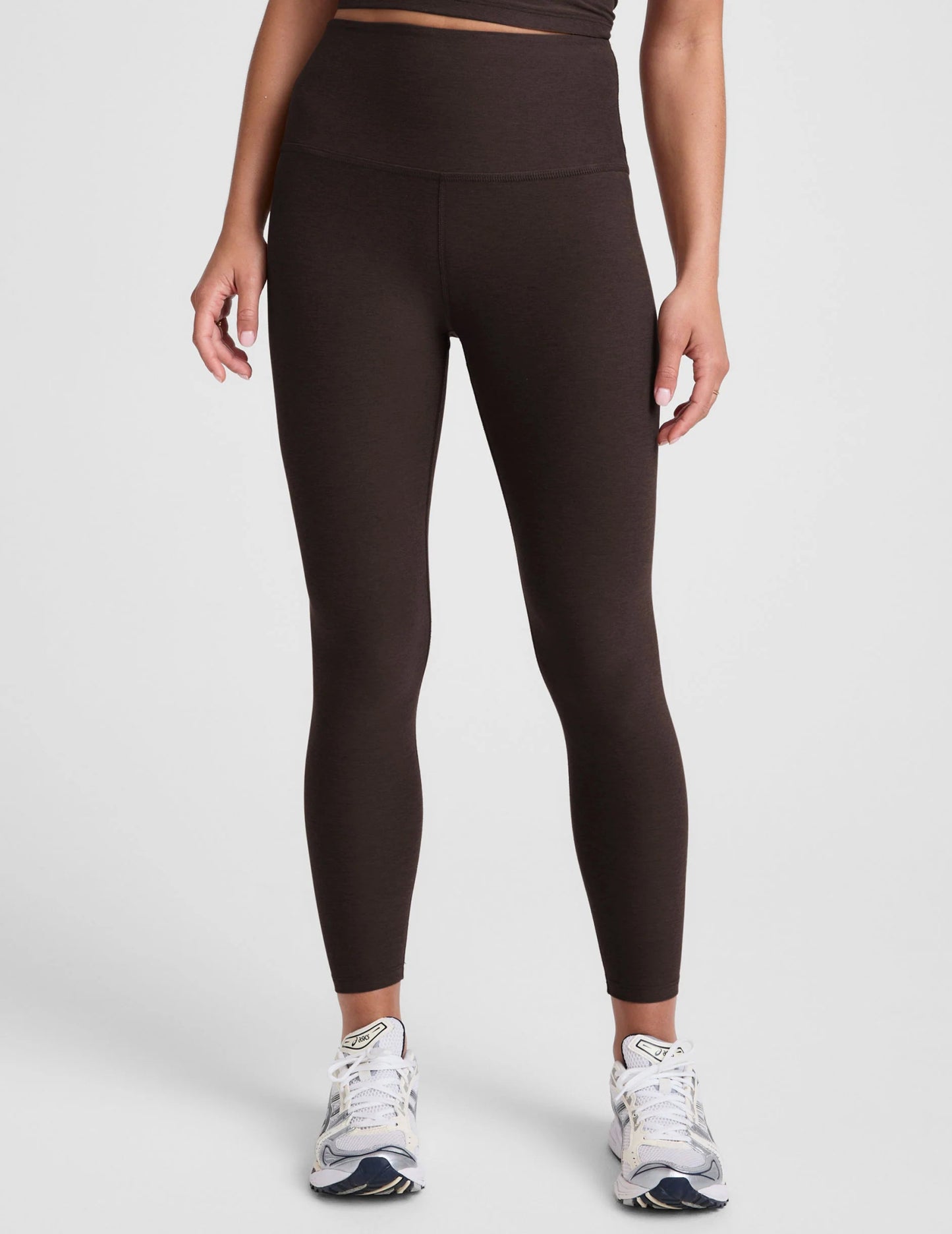 Beyond Yoga Spacedye Caught In The Midi High Waisted Legging - Dark Chocolate Heather - SPARROW