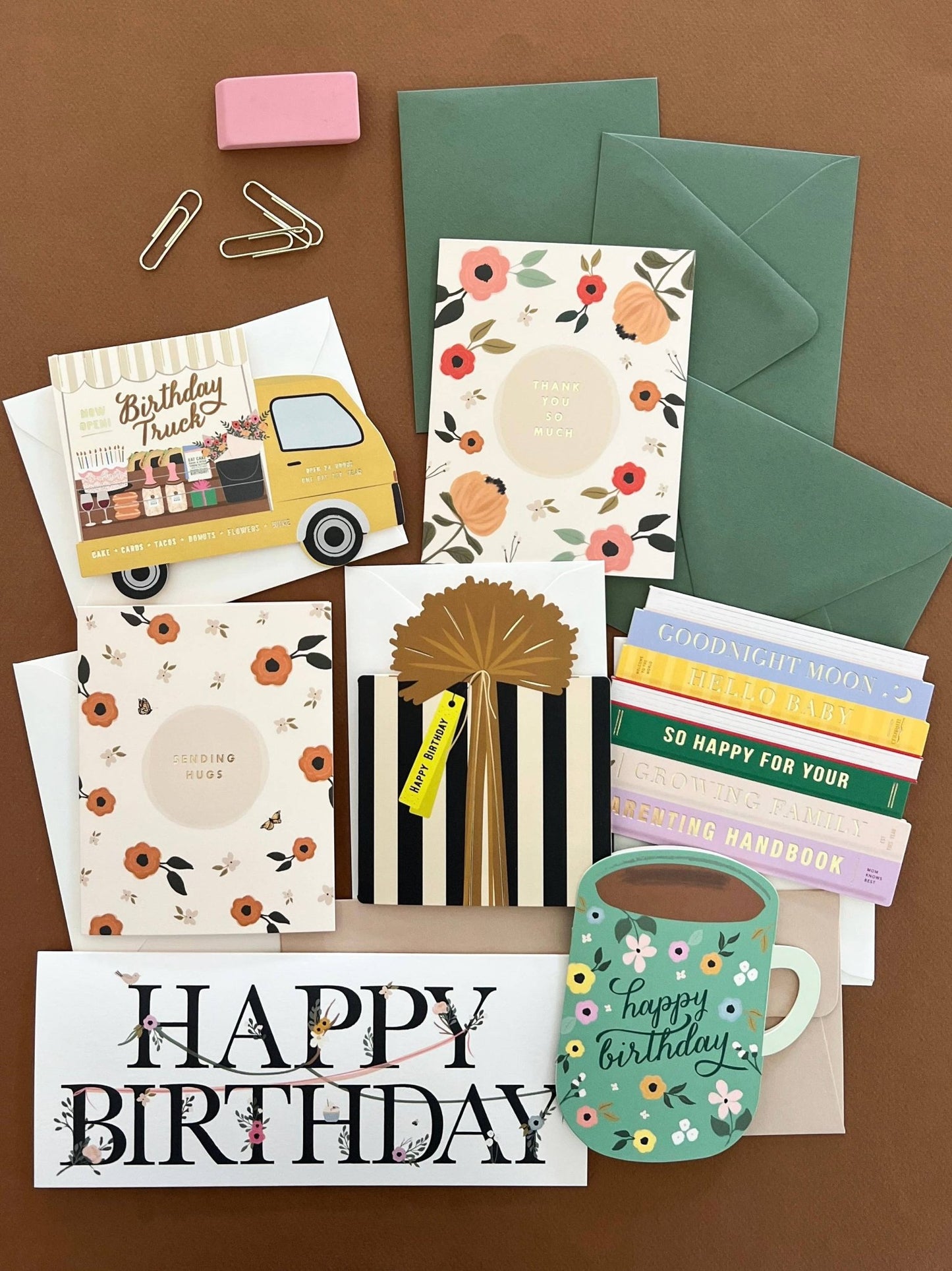 Birthday Coffee Mug die - cut Greeting Card - SPARROW