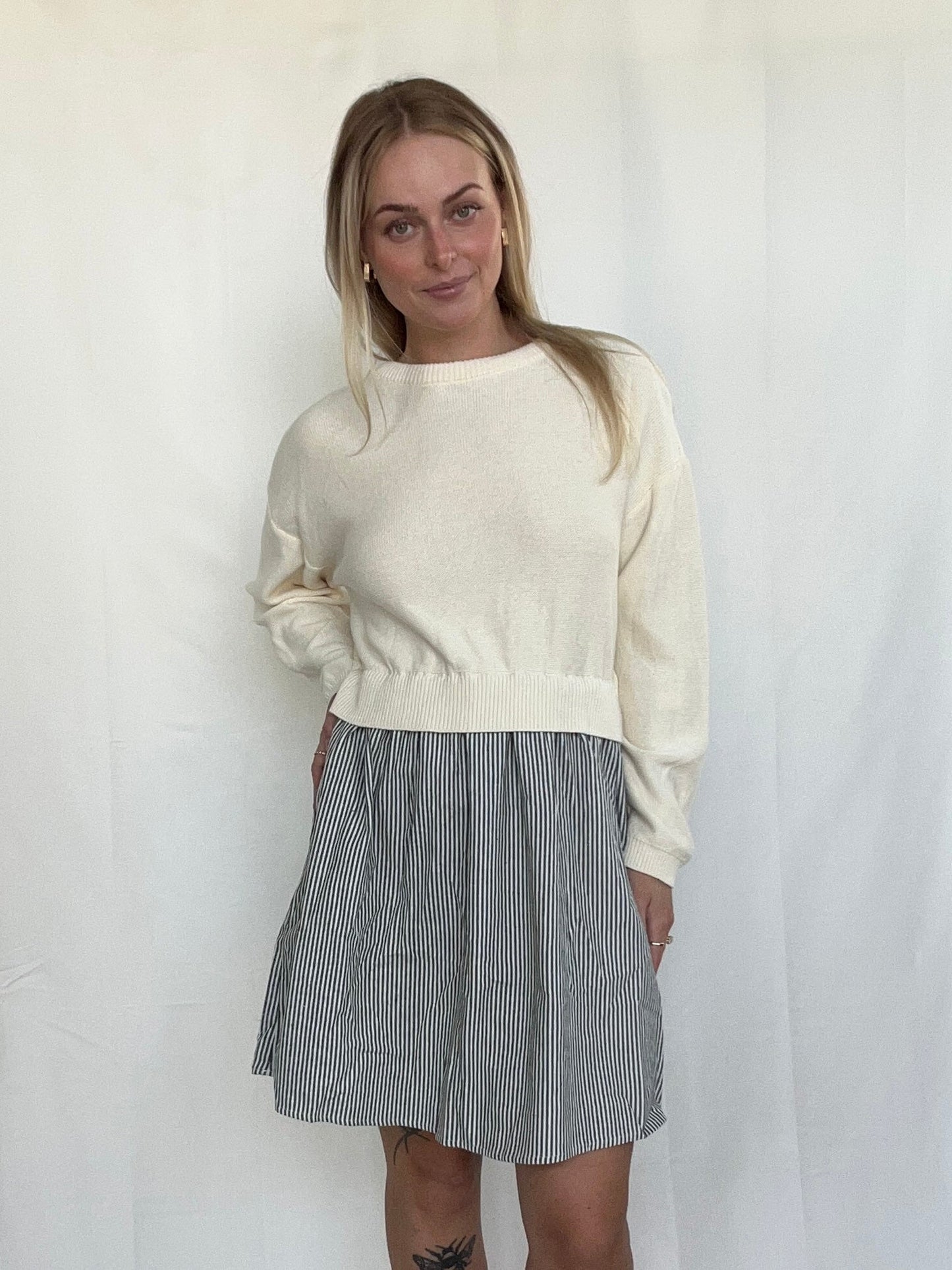 Blake Sweater Dress - Olive - SPARROW