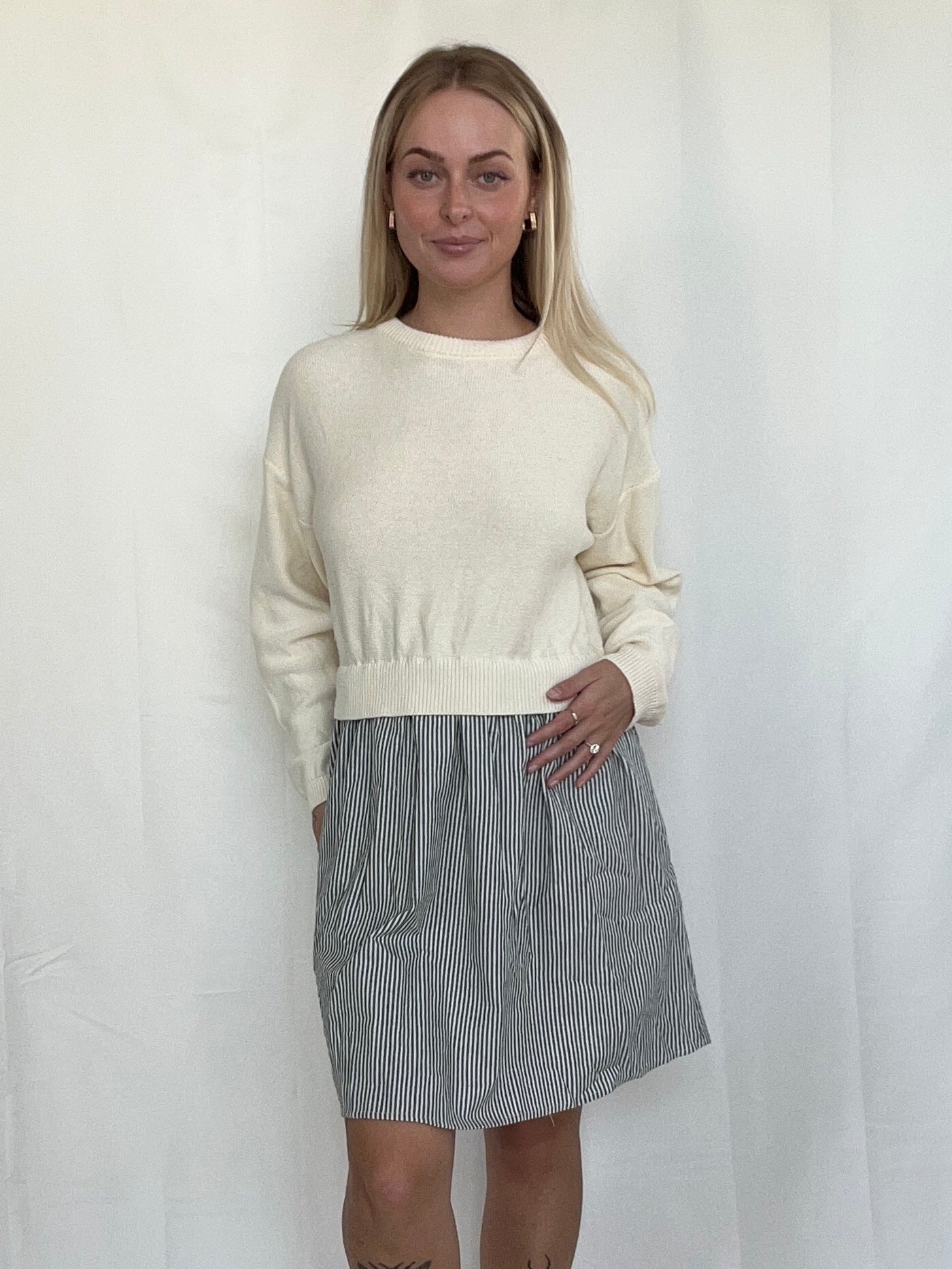 Blake Sweater Dress - Olive - SPARROW