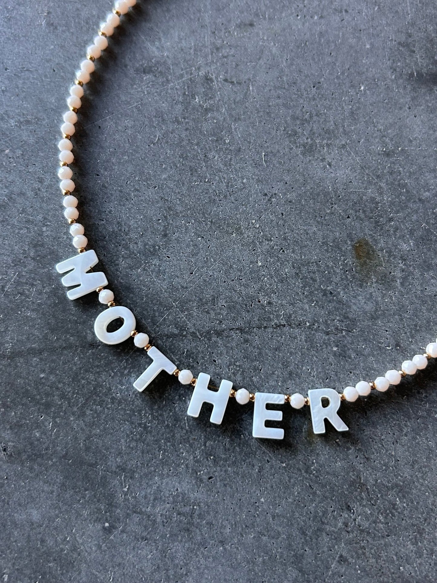 Bonne Mere MOTHER Necklace - Ivory and Gold - SPARROW