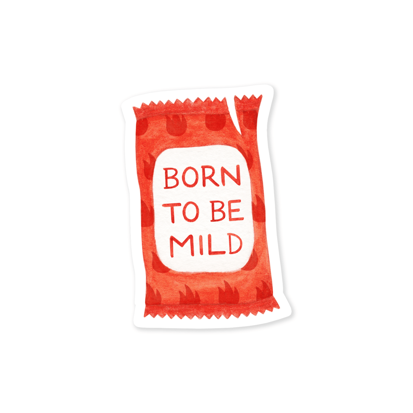 Born To Be Mild — Food Pun Hot Sauce Sticker - SPARROW