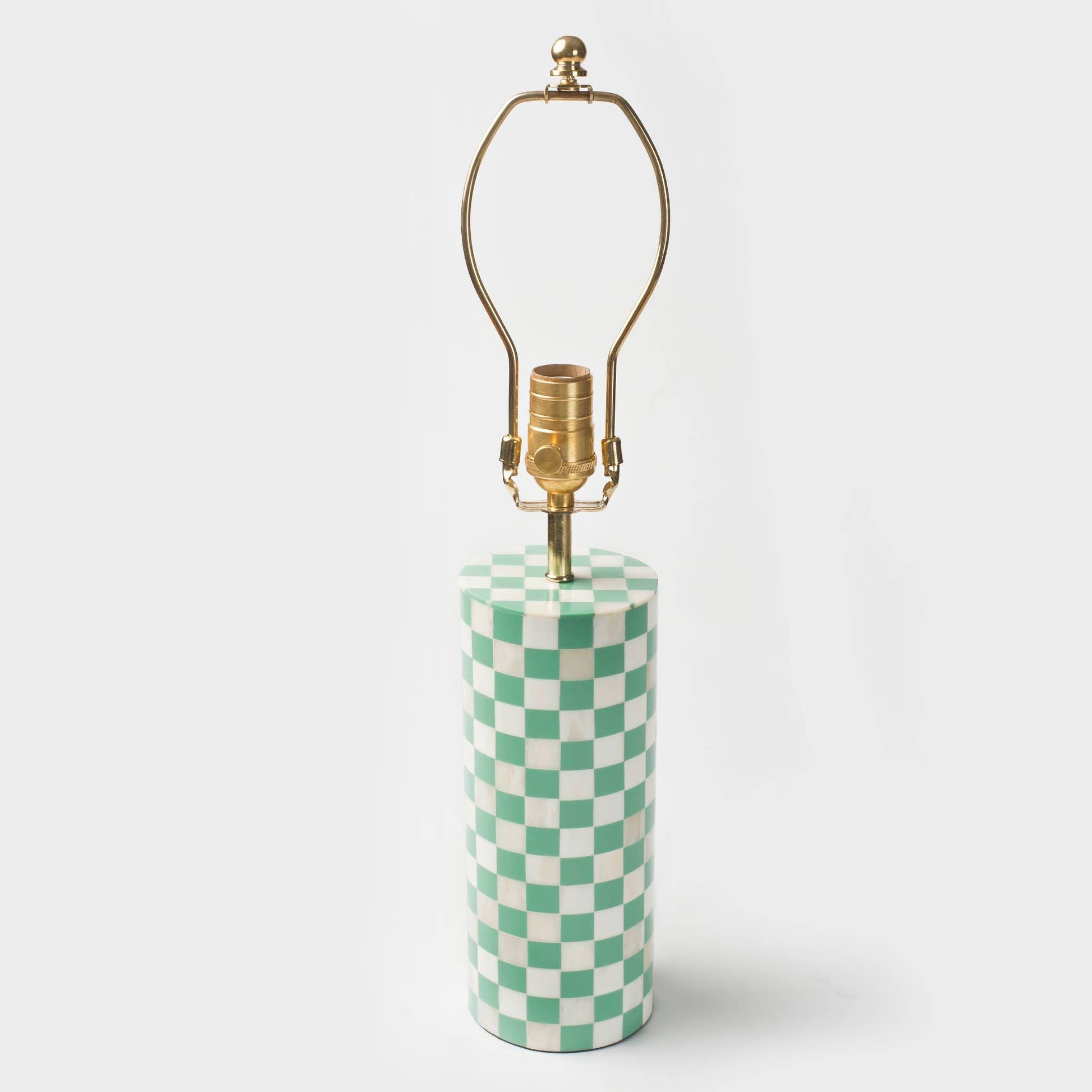 Checker Table Lamp - Haint Blue: Haint Blue - SPARROW