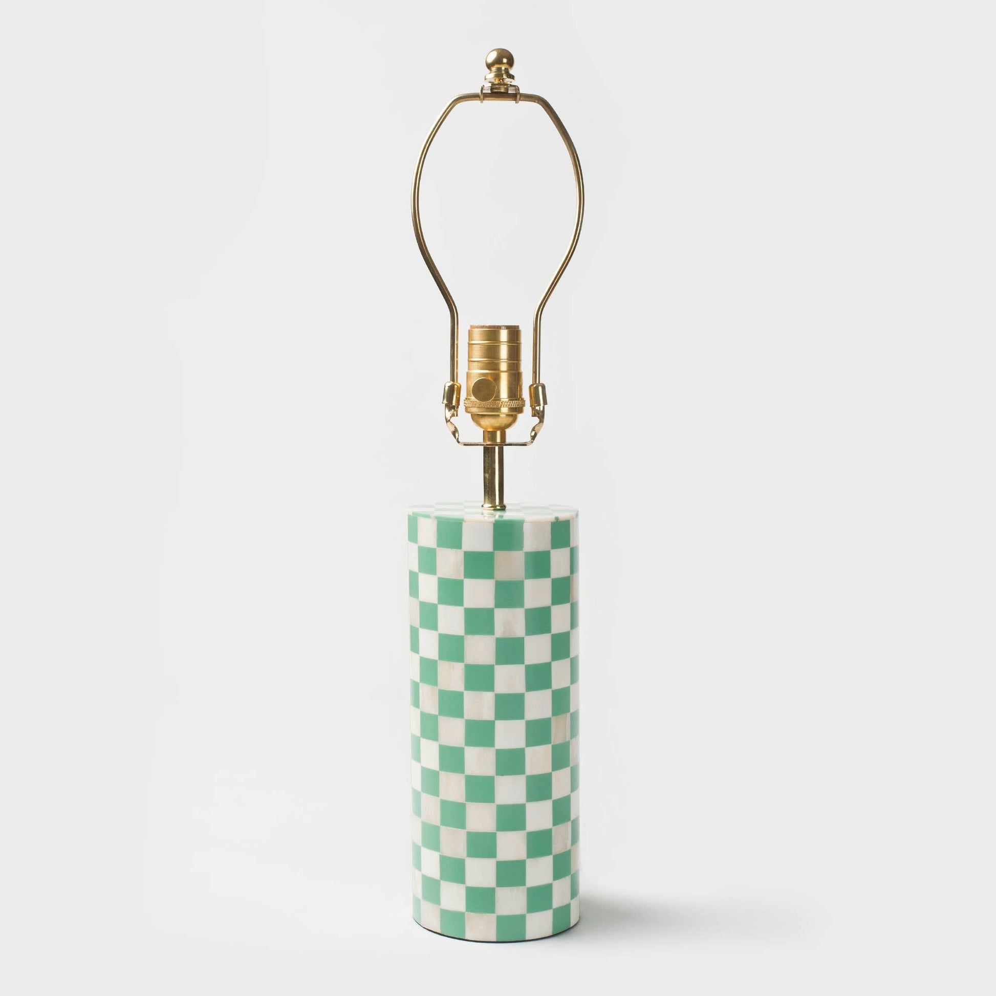 Checker Table Lamp - Haint Blue: Haint Blue - SPARROW
