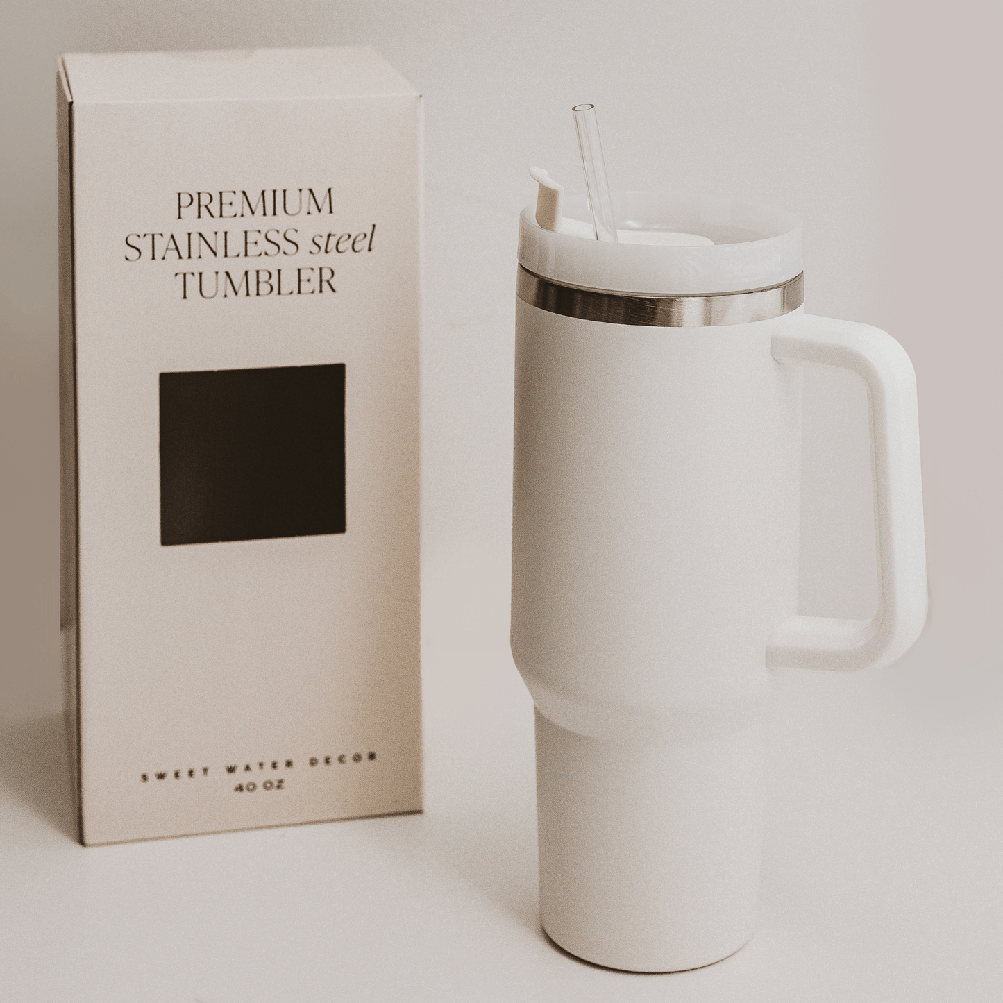 Cream 40 oz Travel Tumbler - SPARROW