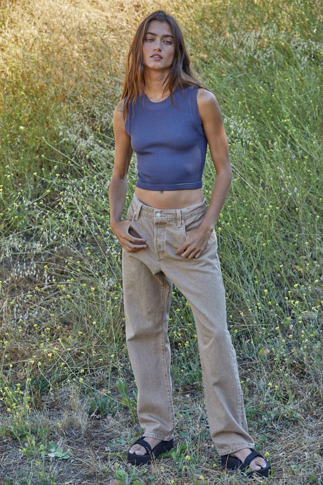 Dylan Knit Tank - Midnight Blue - SPARROW