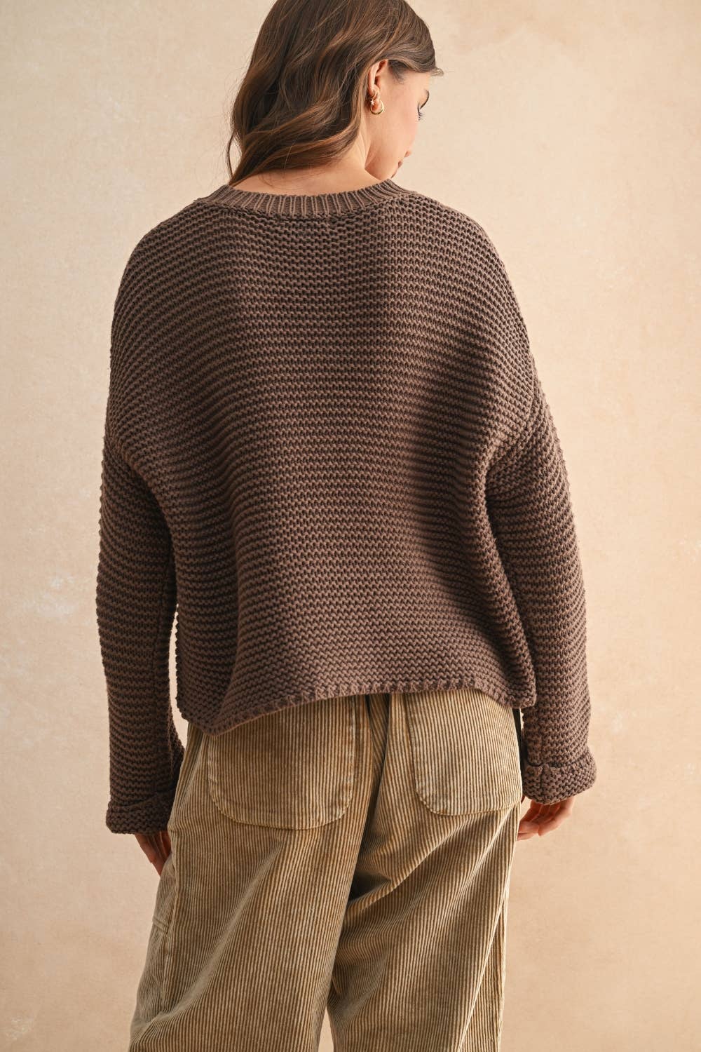 Ember Knit Sweater - Chocolate - SPARROW
