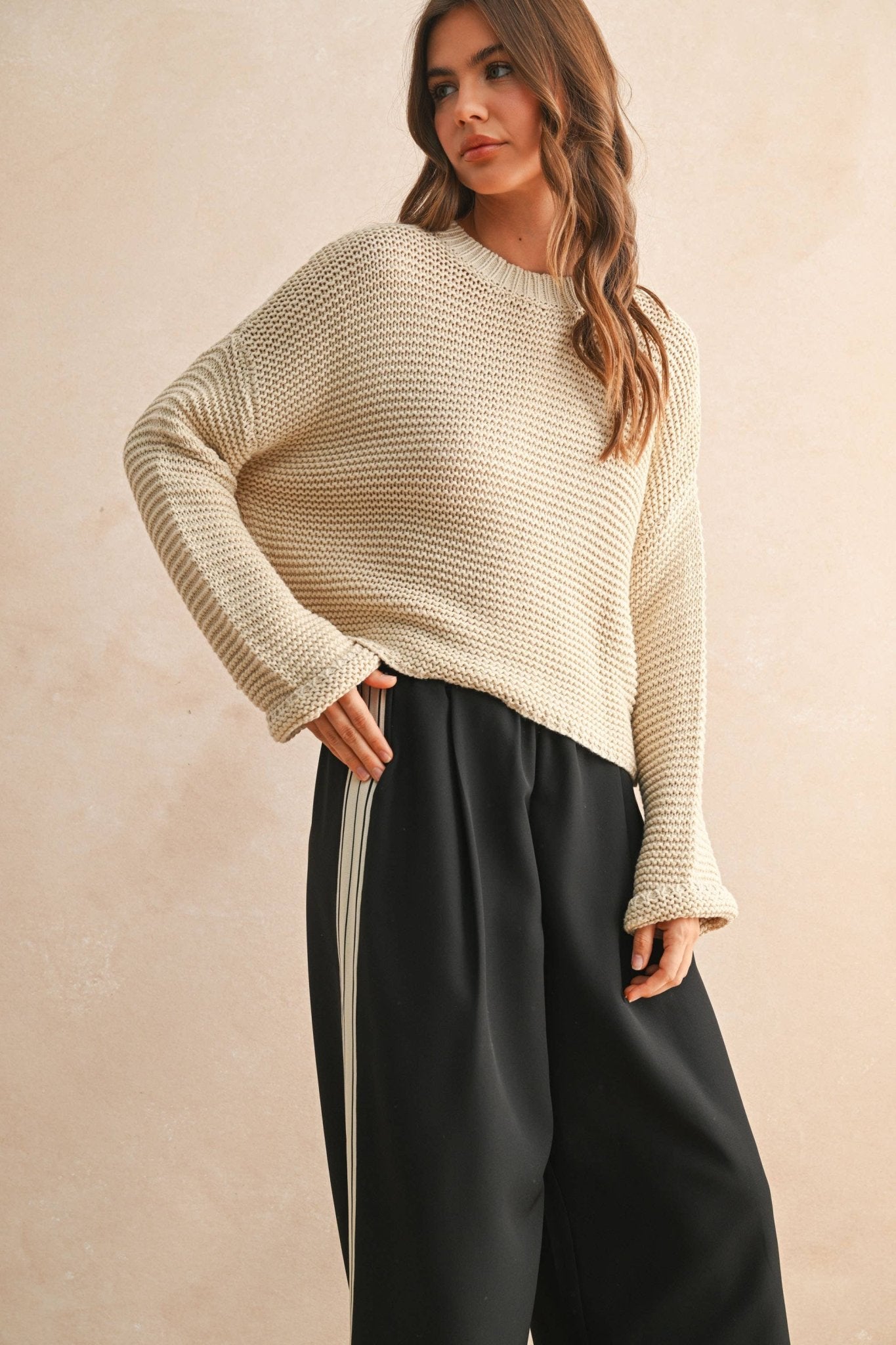 Ember Knit Sweater - Cream - SPARROW