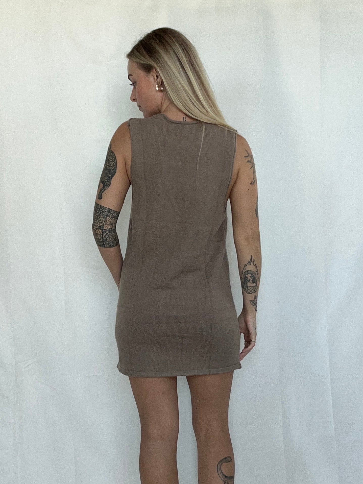 Florence Mini Dress - Mocha Brown - SPARROW