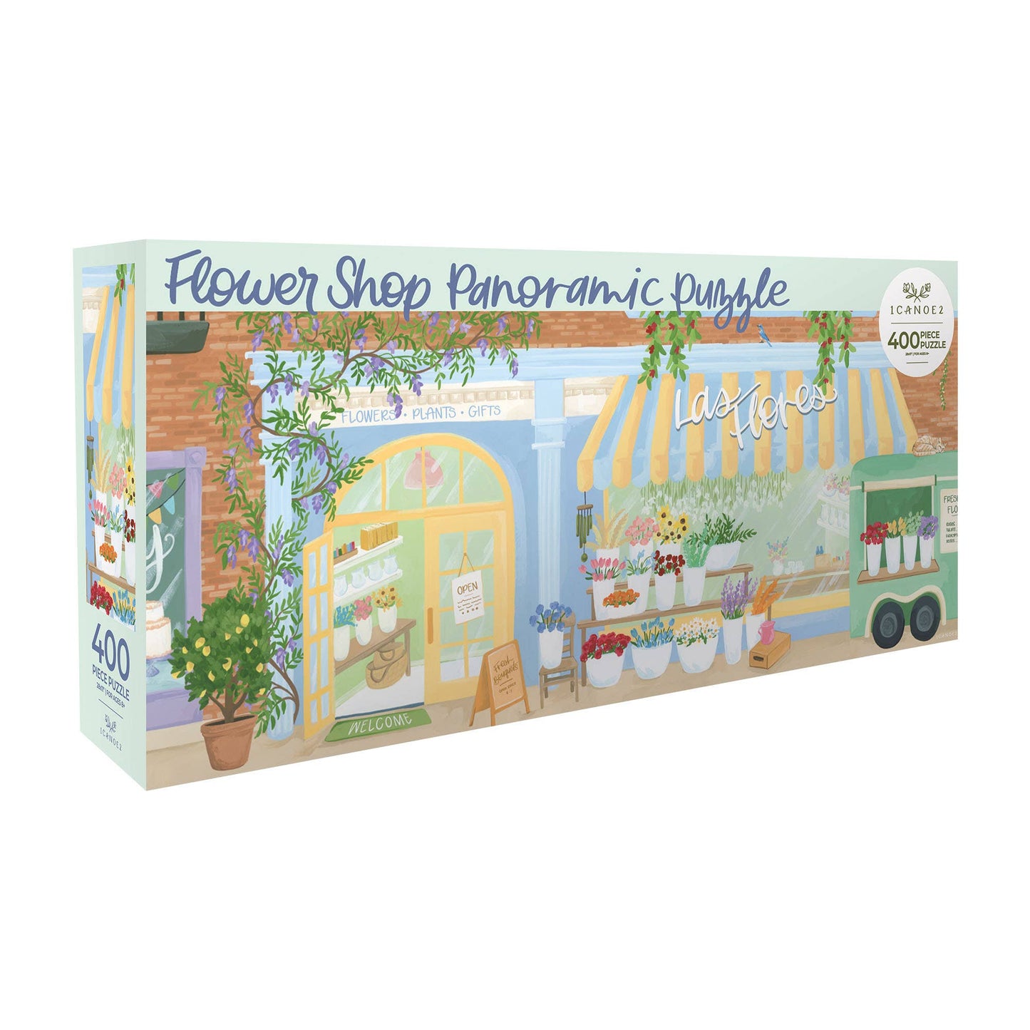 Flower Shop - 400 Piece Panoramic Jigsaw Puzzle - SPARROW
