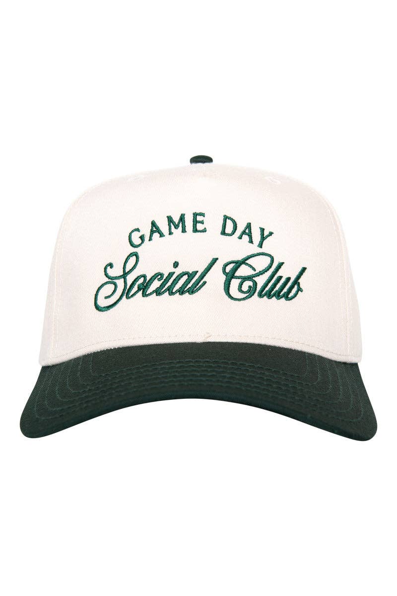 Game Day Social Club Two - Toned Hat - Dark Green & Tan - SPARROW