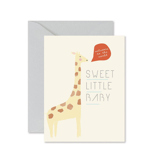 Giraffe Sweet Little Baby Greeting Card - SPARROW