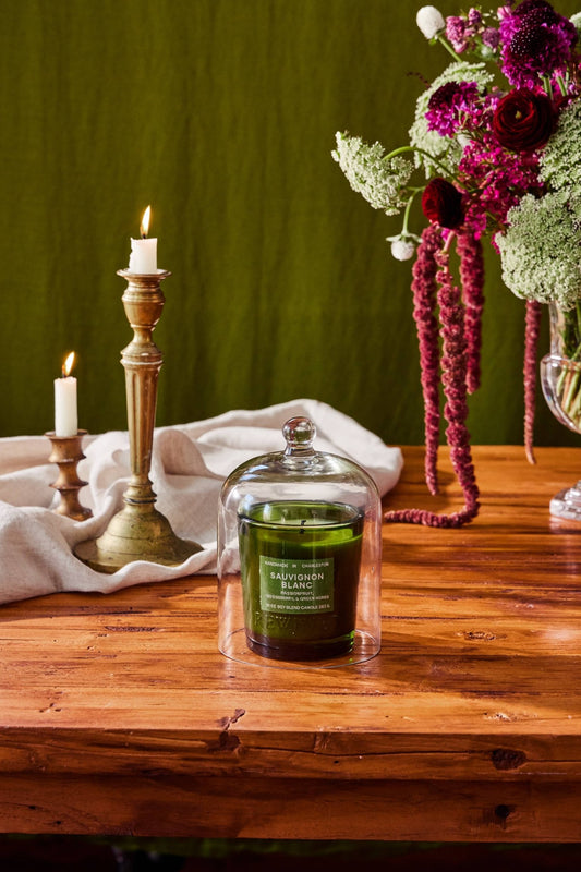Glass Candle Cloche (wooden base sold separately) - SPARROW