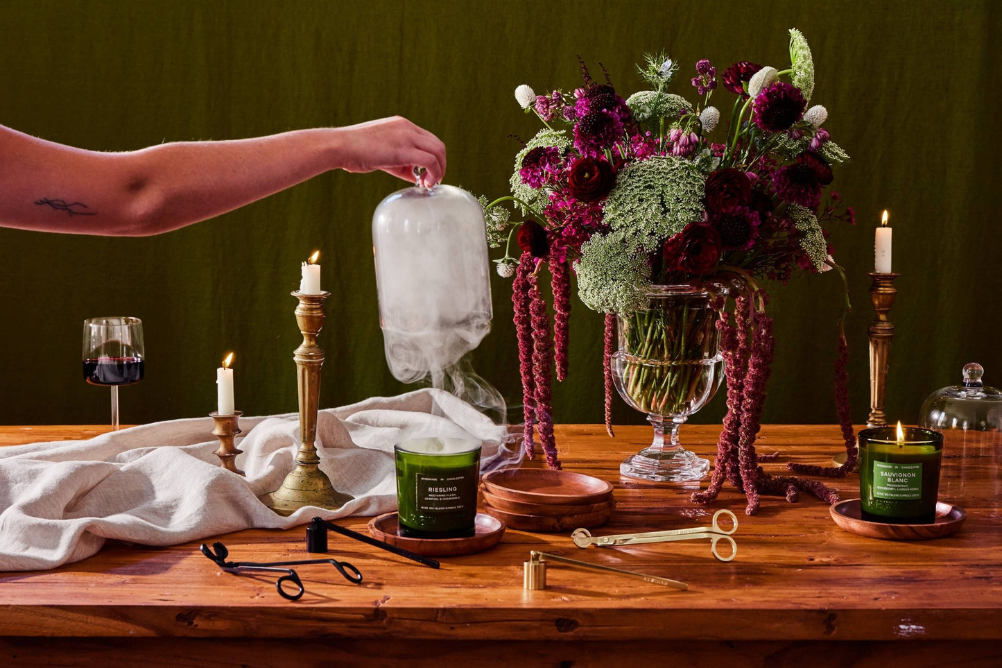 Glass Candle Cloche (wooden base sold separately) - SPARROW