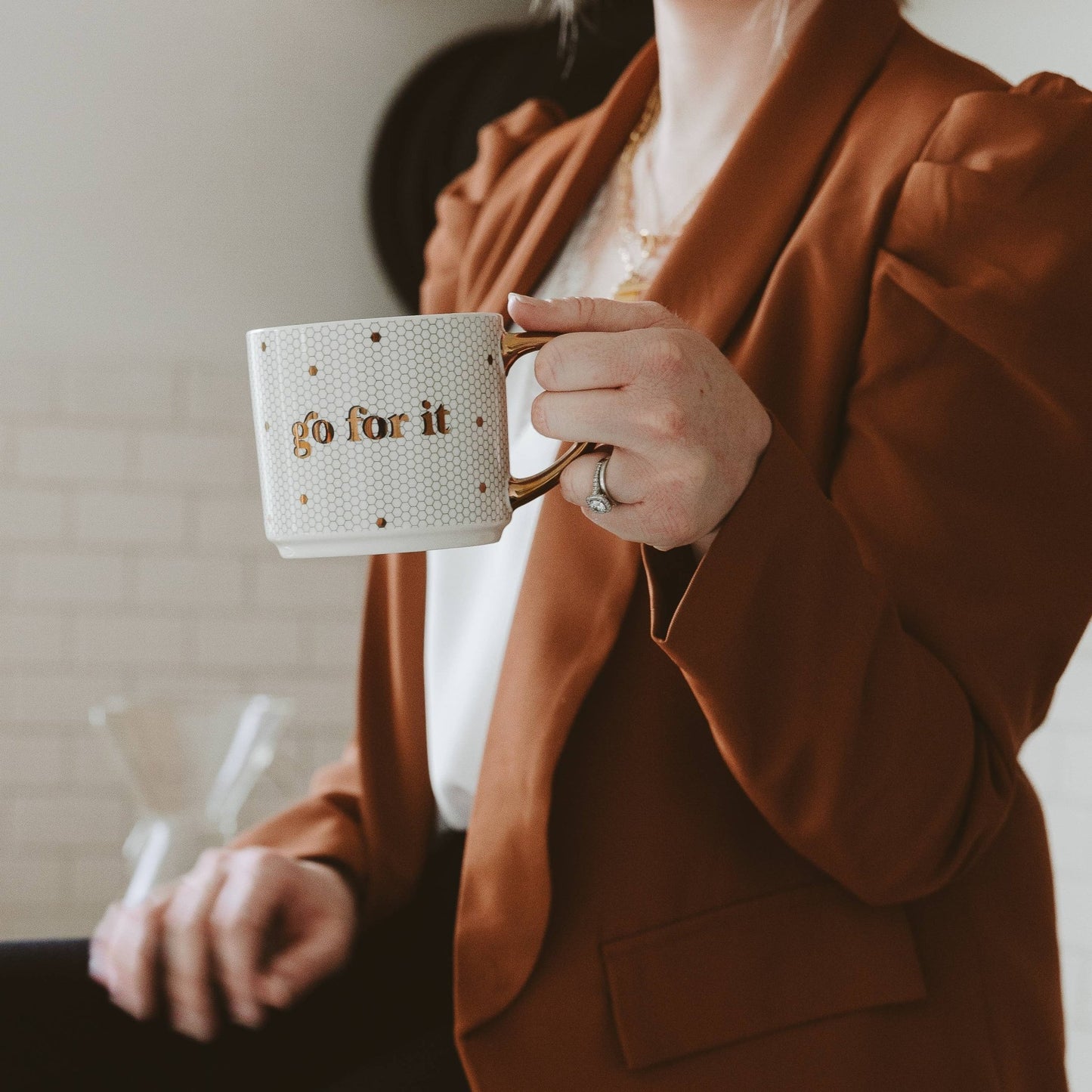 Go For It Gold Tile Coffee Mug - SPARROW