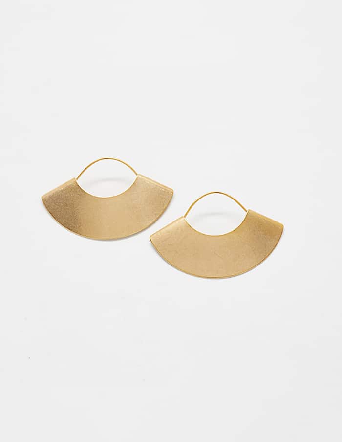 Gold Mini Fan Earrings - SPARROW