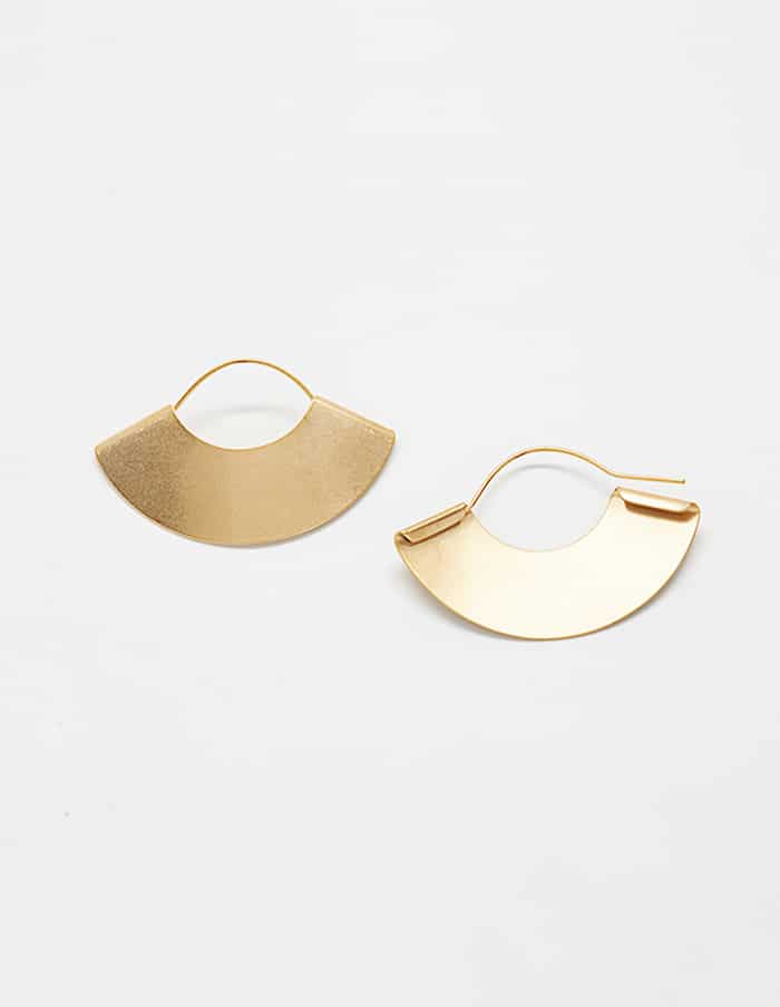 Gold Mini Fan Earrings - SPARROW
