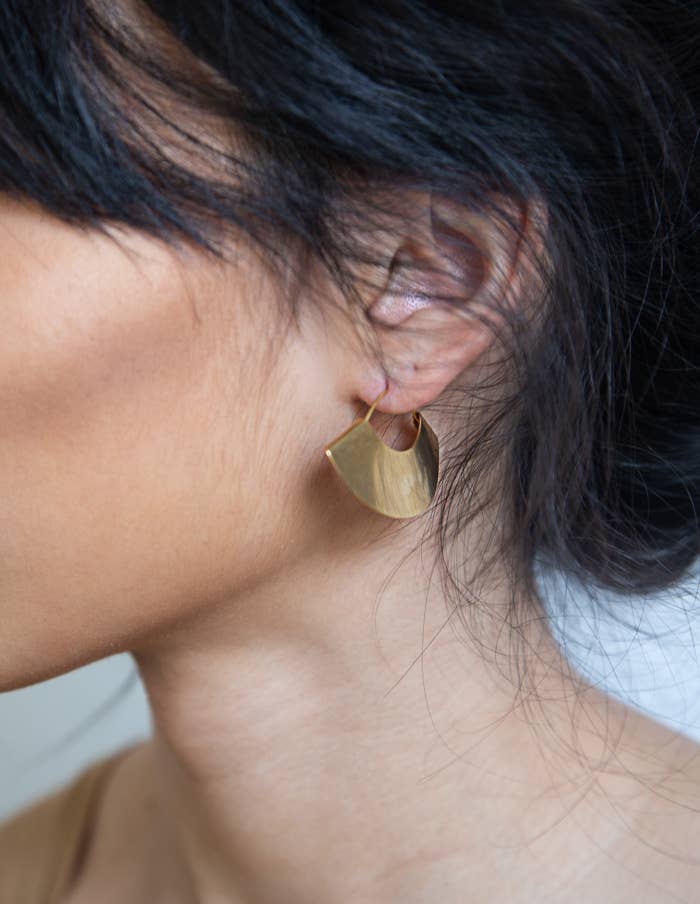 Gold Mini Fan Earrings - SPARROW