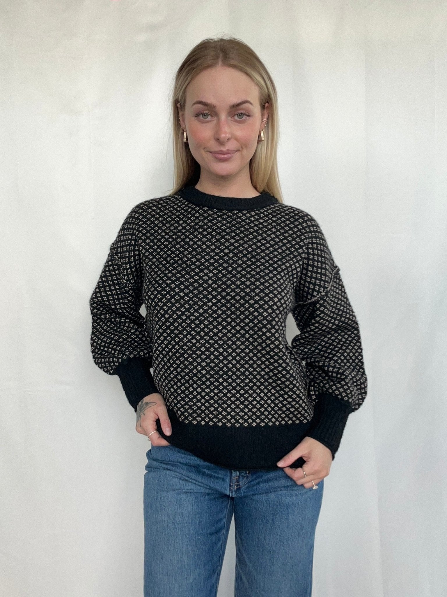 Gwen Sweater - Black - SPARROW