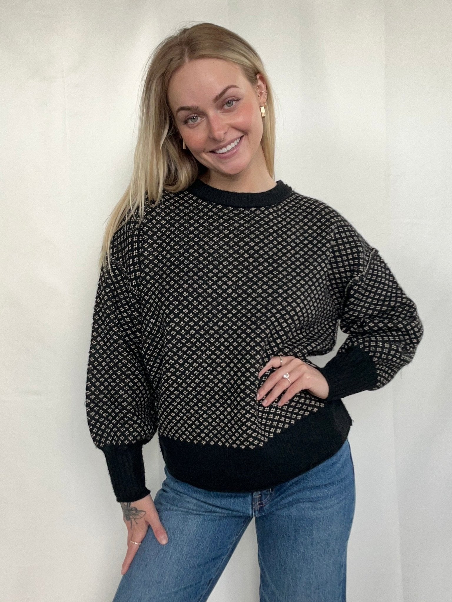 Gwen Sweater - Black - SPARROW