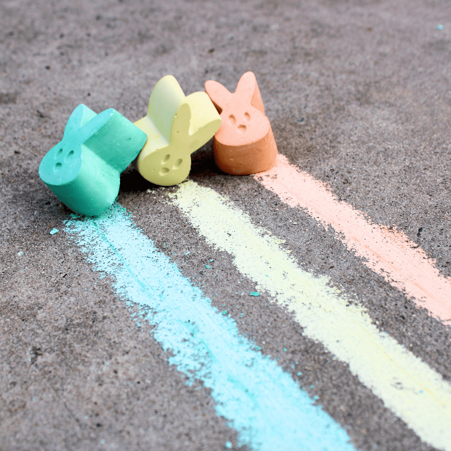 Handmade Bunny Sidewalk Chalk - Pink, Purple, Blue - SPARROW