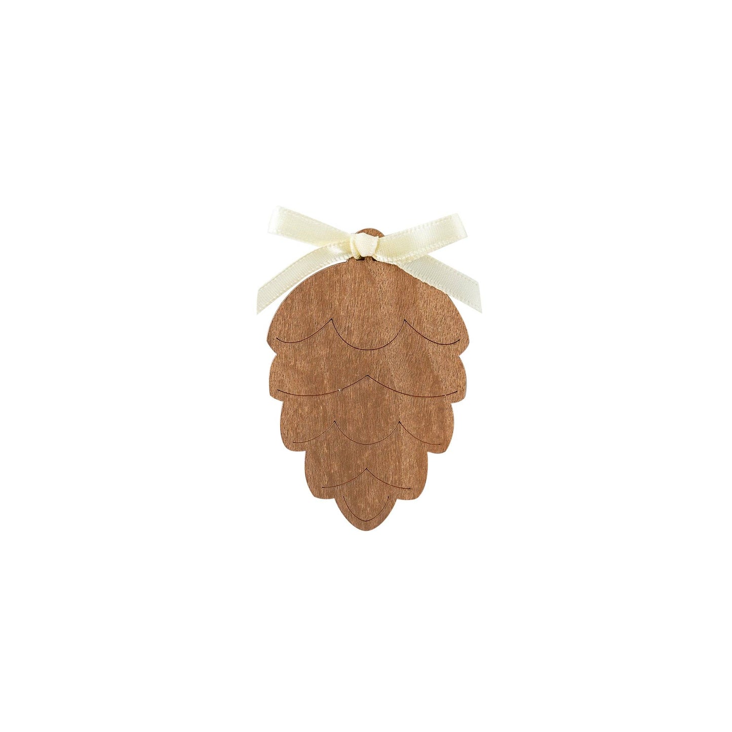 Harvest Wooden Pine Cone Napkin Tags - SPARROW
