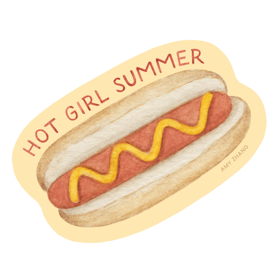 Hot Girl Summer — Funny Hot Dog Lovers Sticker - SPARROW