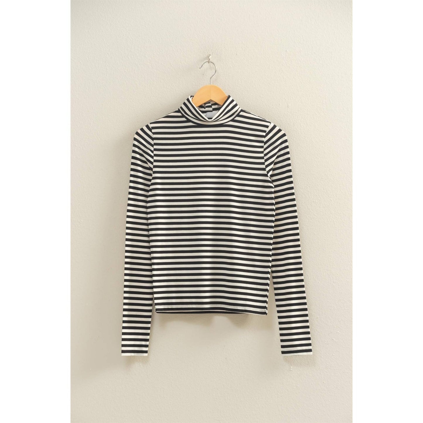 Isabella Turtleneck - Black & White - SPARROW
