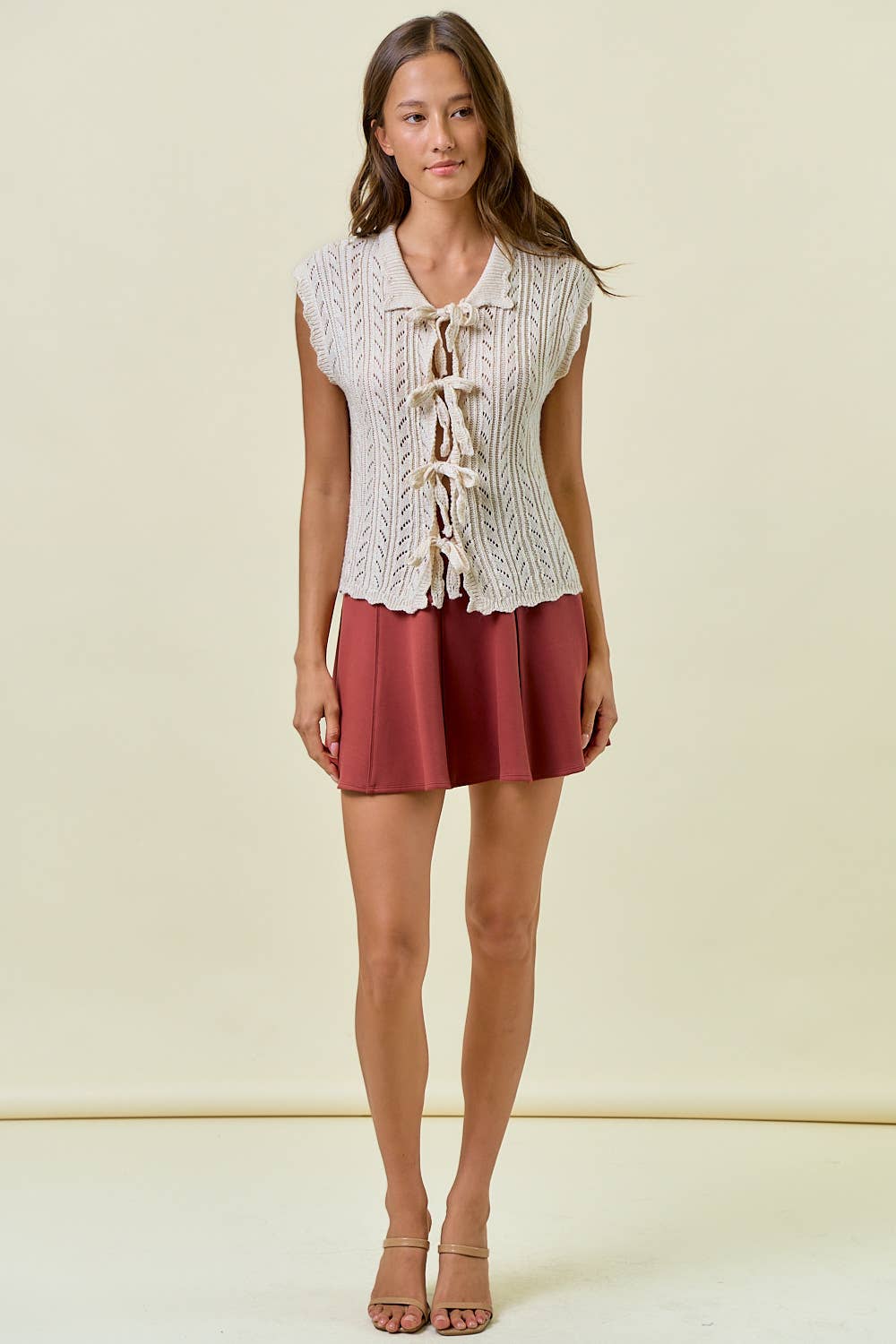 Jade Mini Skirt - Terracotta - SPARROW