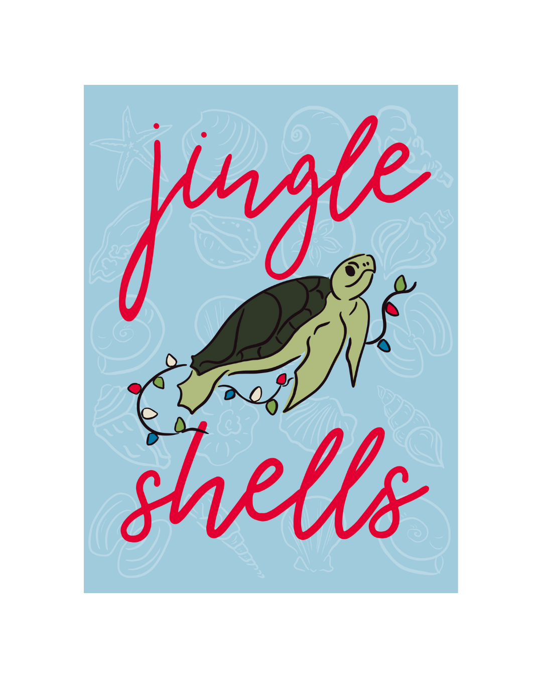 Jingle Shells Greeting Card - SPARROW