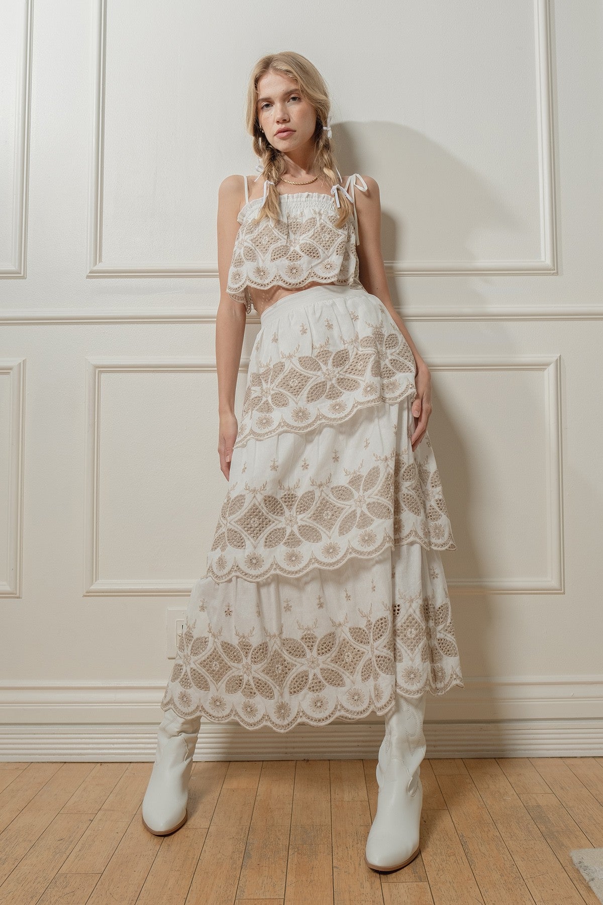 Julia Embroidered Set - SPARROW