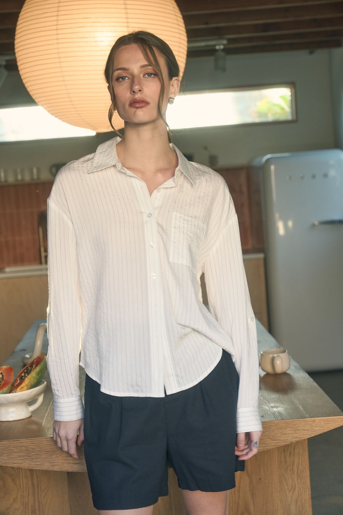 Juliet Button Up Top - SPARROW