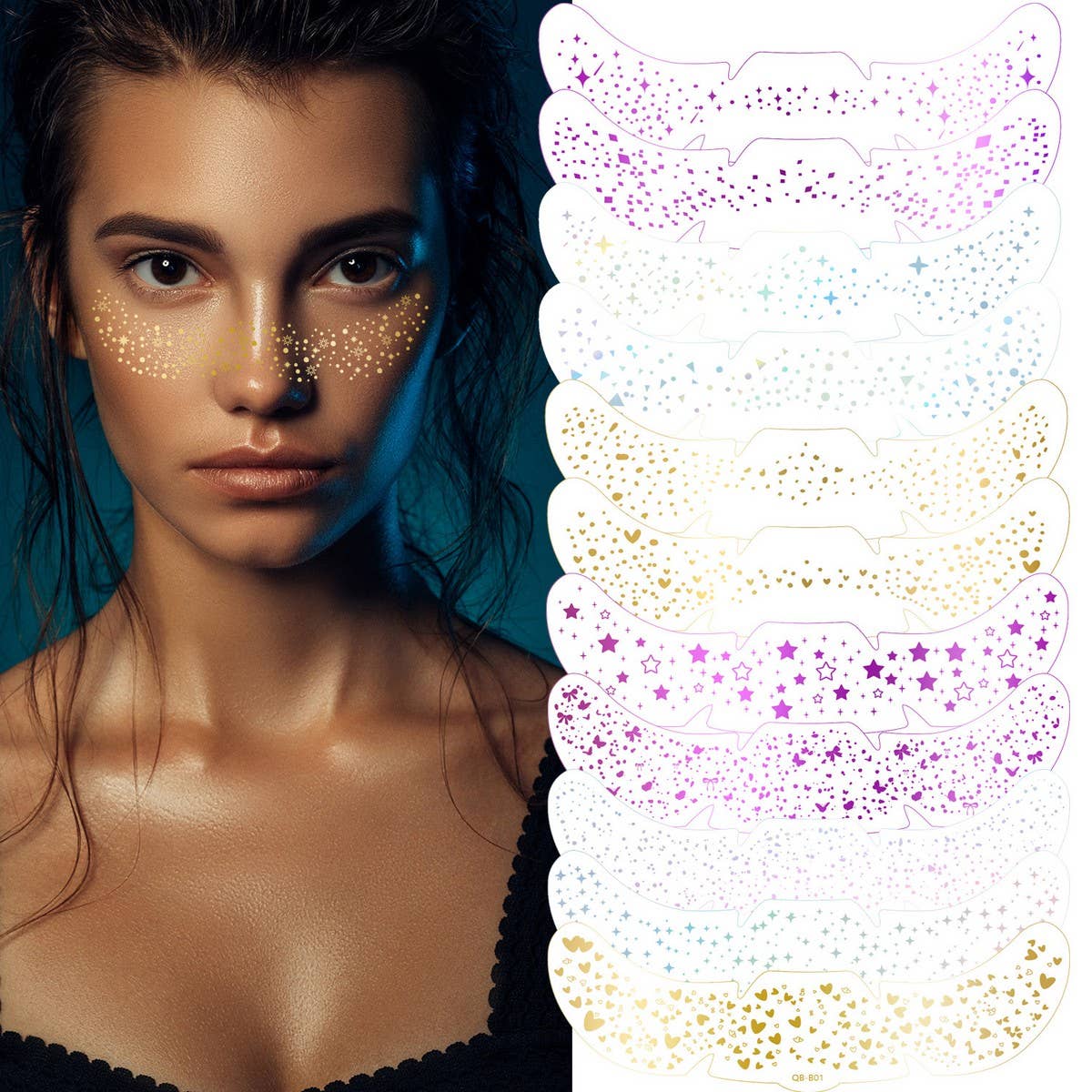Metallic Freckle Tattoos - Multi Color - SPARROW