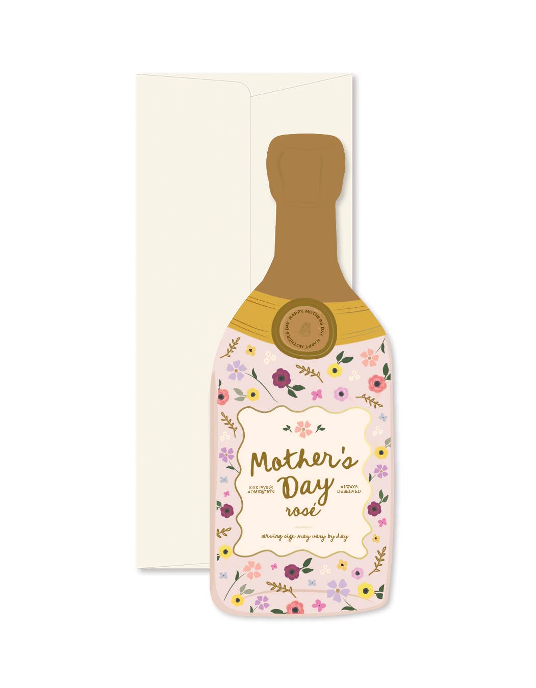 Mother's Day Rosé Bottle Greeting Card - SPARROW