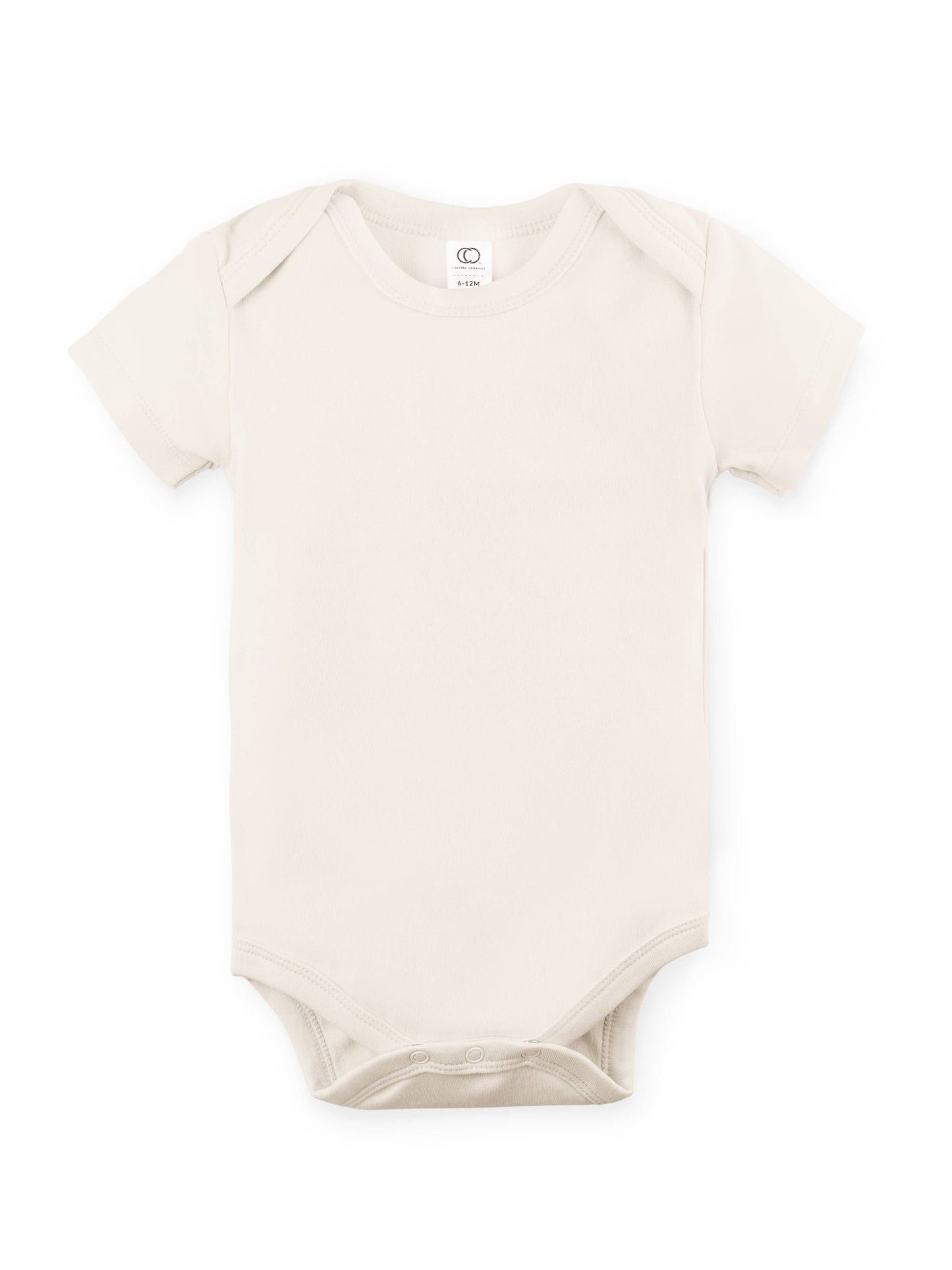 Organic Baby Short Sleeve Classic Bodysuit - Oat - SPARROW