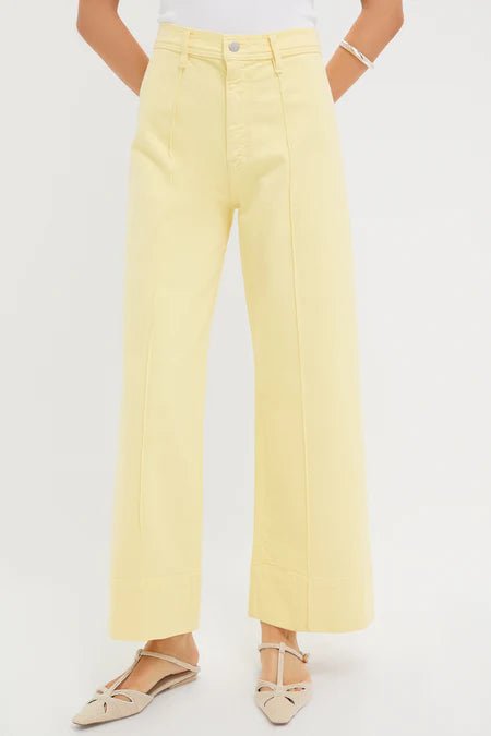 Penny Ankle Pintuck High Rise Wide Leg - Buttercup - SPARROW