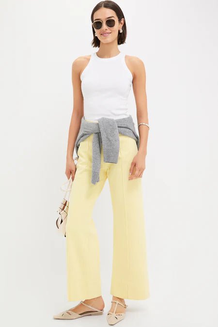 Penny Ankle Pintuck High Rise Wide Leg - Buttercup - SPARROW